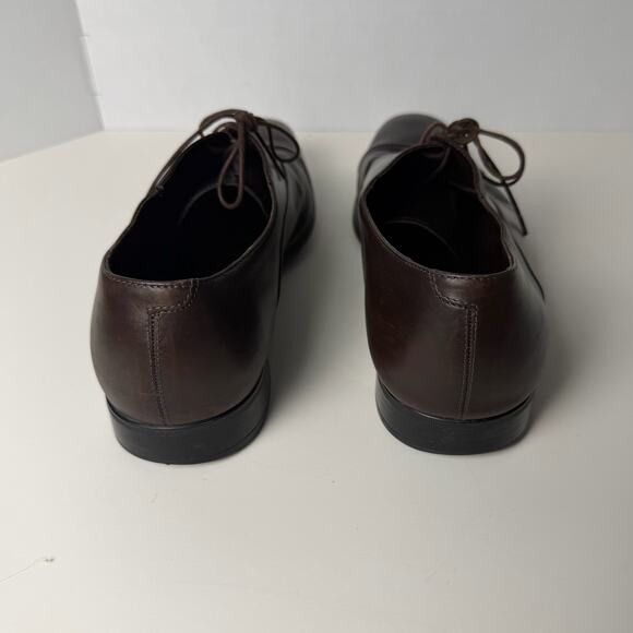 Salvatore Ferragamo Rain Lux Men’s Brown Oxford Dress Shoes Made in Italy 11D main image 7
